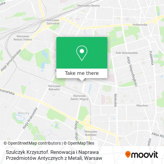 Szulczyk Krzysztof. Renowacja i Naprawa Przedmiotów Antycznych z Metali map