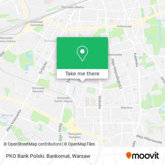 PKO Bank Polski. Bankomat map