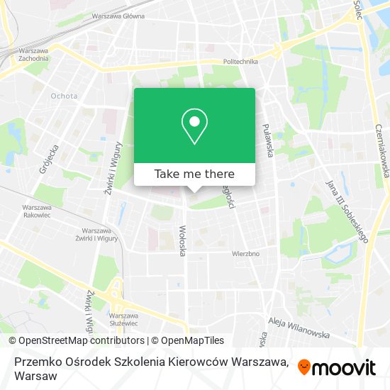 Карта Przemko Ośrodek Szkolenia Kierowców Warszawa