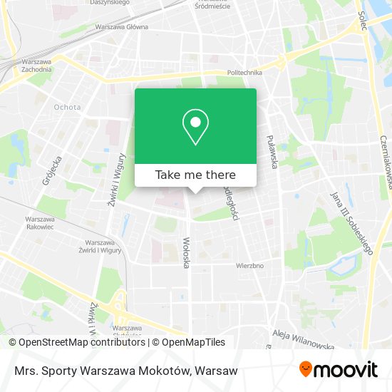 Mrs. Sporty Warszawa Mokotów map