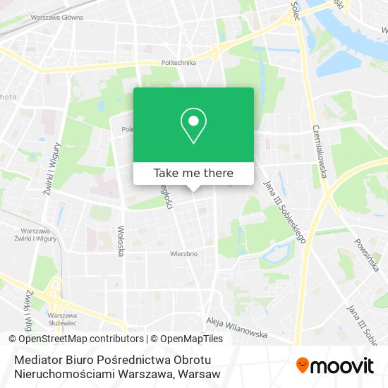 Mediator Biuro Pośrednictwa Obrotu Nieruchomościami Warszawa map