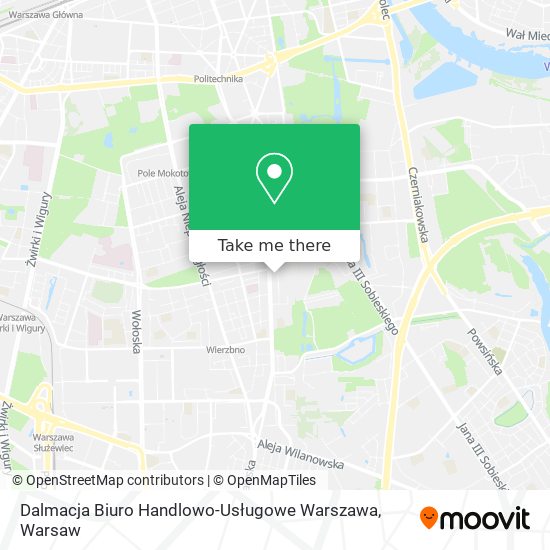 Dalmacja Biuro Handlowo-Usługowe Warszawa map