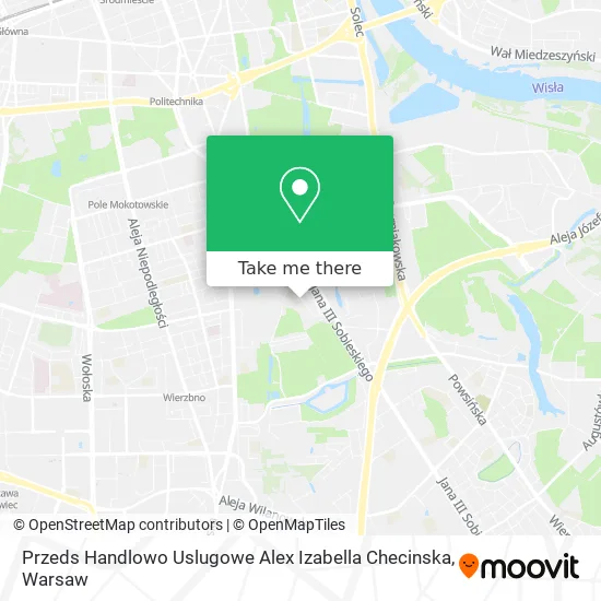 Карта Przeds Handlowo Uslugowe Alex Izabella Checinska