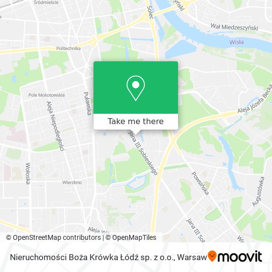 Nieruchomości Boża Krówka Łódź sp. z o.o. map