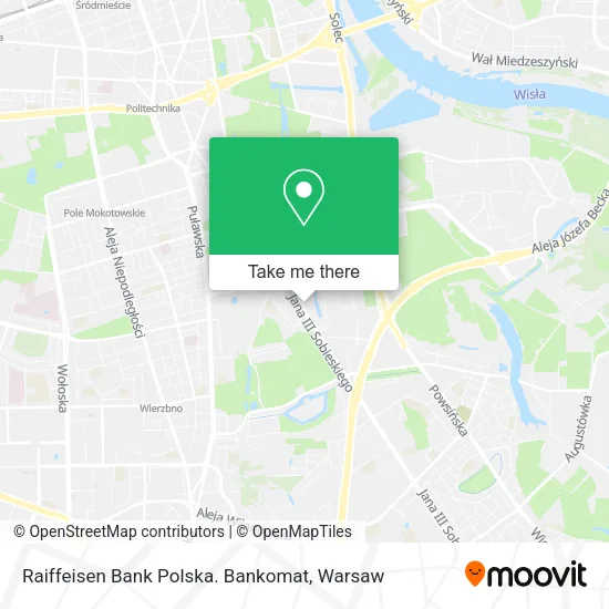 Raiffeisen Bank Polska. Bankomat map