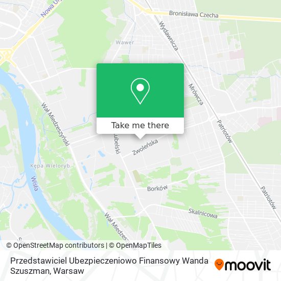 Przedstawiciel Ubezpieczeniowo Finansowy Wanda Szuszman map