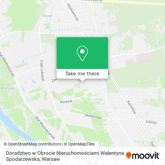 Doradztwo w Obrocie Nieruchomościami Walentyna Spodarzewska map