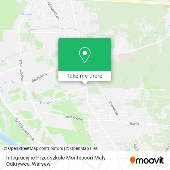 Карта Integracyjne Przedszkole Montessori Mały Odkrywca