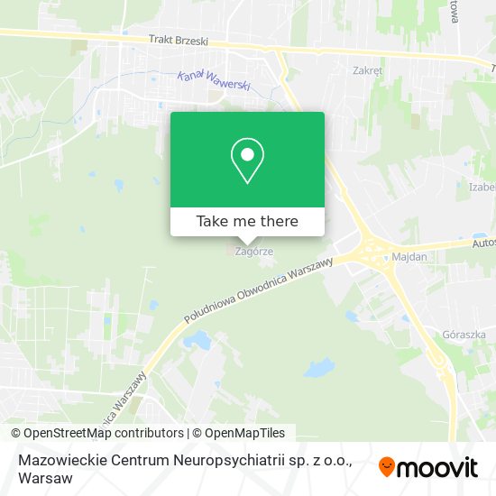 Карта Mazowieckie Centrum Neuropsychiatrii sp. z o.o.