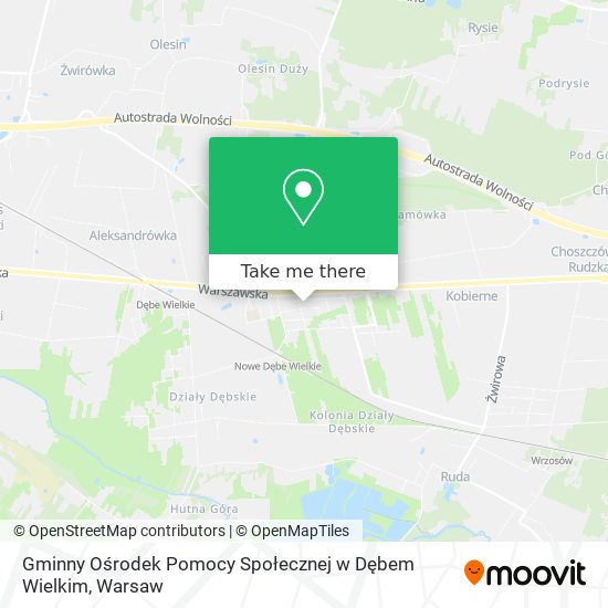 Gminny Ośrodek Pomocy Społecznej w Dębem Wielkim map