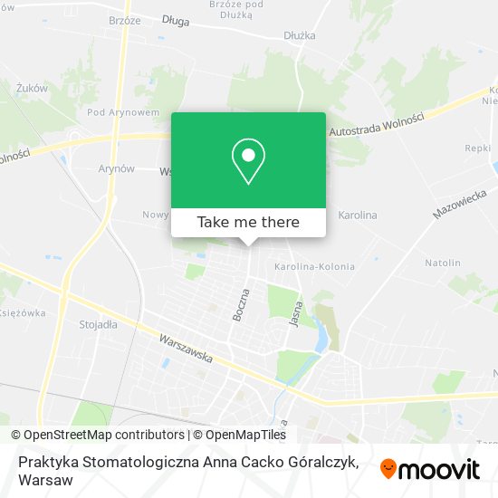 Praktyka Stomatologiczna Anna Cacko Góralczyk map