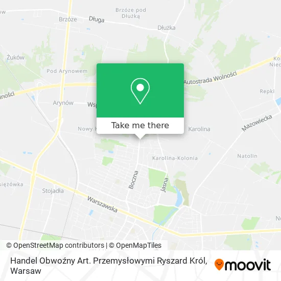 Handel Obwoźny Art. Przemysłowymi Ryszard Król map