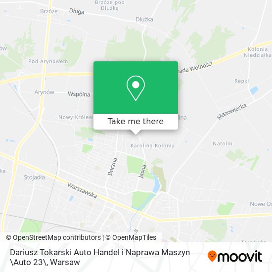 Dariusz Tokarski Auto Handel i Naprawa Maszyn \Auto 23\ map