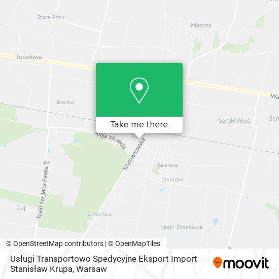 Usługi Transportowo Spedycyjne Eksport Import Stanisław Krupa map