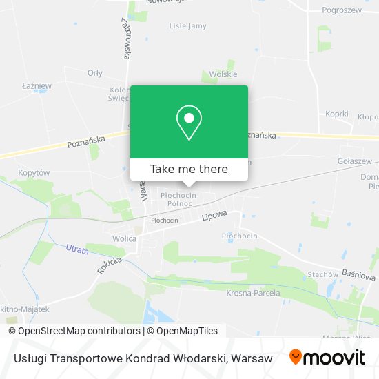 Usługi Transportowe Kondrad Włodarski map