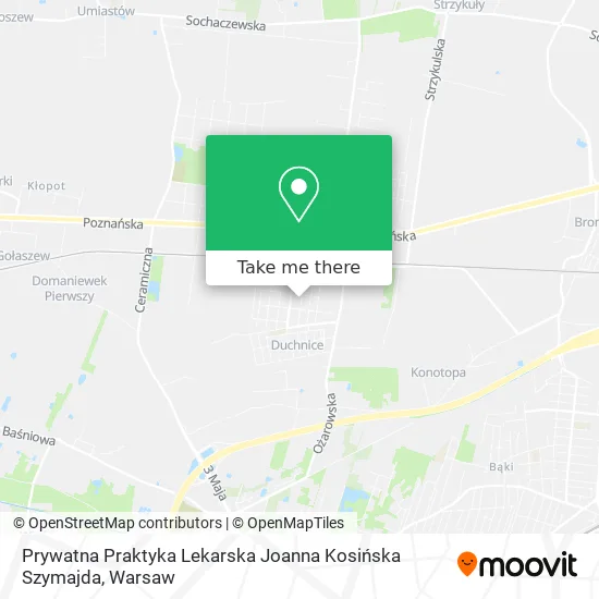 Карта Prywatna Praktyka Lekarska Joanna Kosińska Szymajda