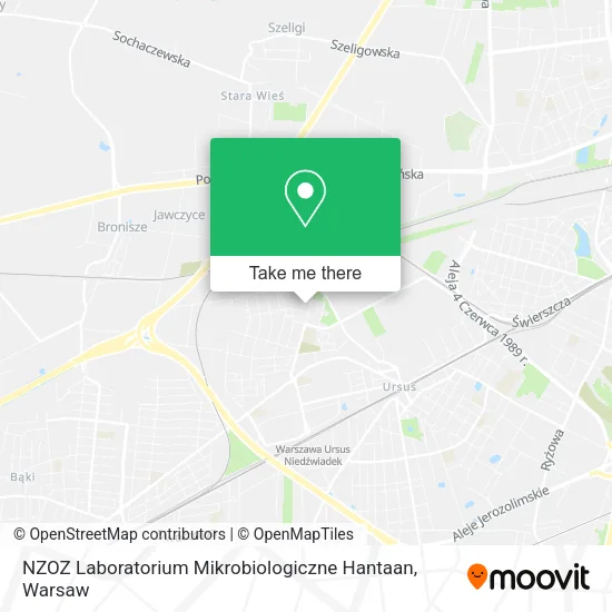 Карта NZOZ Laboratorium Mikrobiologiczne Hantaan