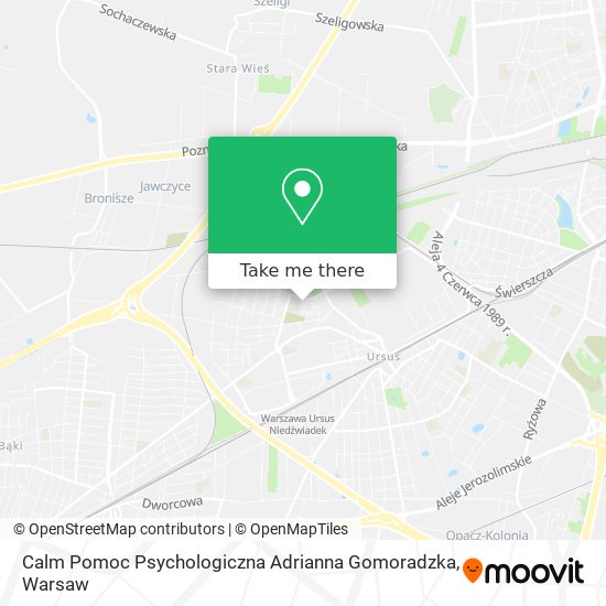 Calm Pomoc Psychologiczna Adrianna Gomoradzka map