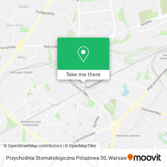 Карта Przychodnia Stomatologiczna Potażowa 30