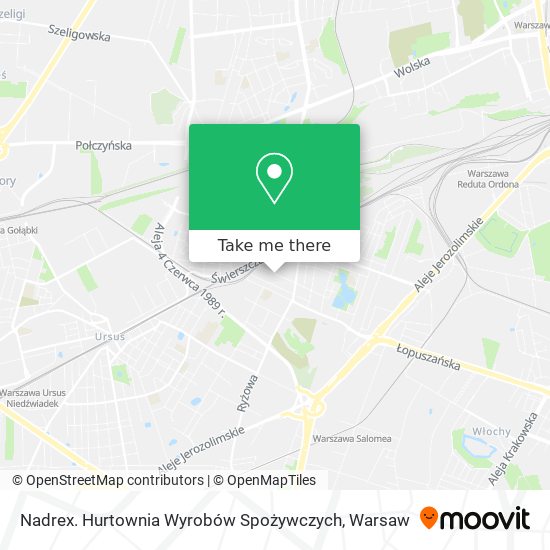 Nadrex. Hurtownia Wyrobów Spożywczych map