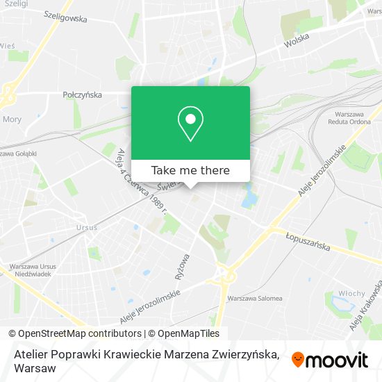 Карта Atelier Poprawki Krawieckie Marzena Zwierzyńska