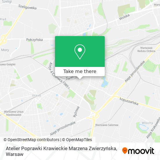 Atelier Poprawki Krawieckie Marzena Zwierzyńska map