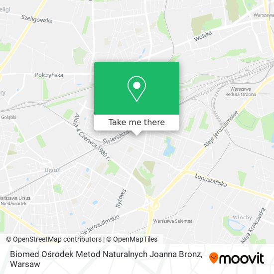 Biomed Ośrodek Metod Naturalnych Joanna Bronz map