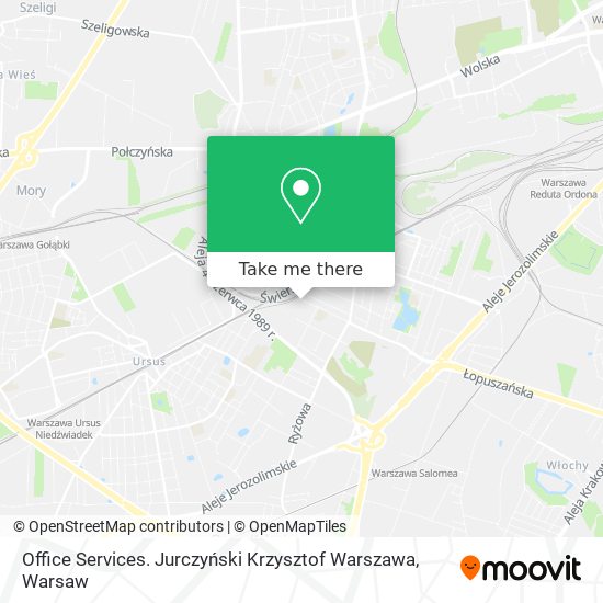 Карта Office Services. Jurczyński Krzysztof Warszawa