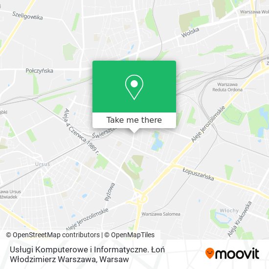 Usługi Komputerowe i Informatyczne. Łoń Włodzimierz Warszawa map