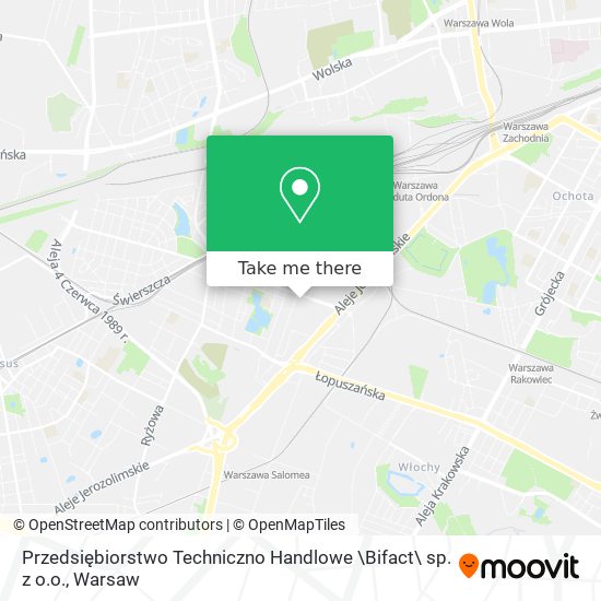 Przedsiębiorstwo Techniczno Handlowe \Bifact\ sp. z o.o. map