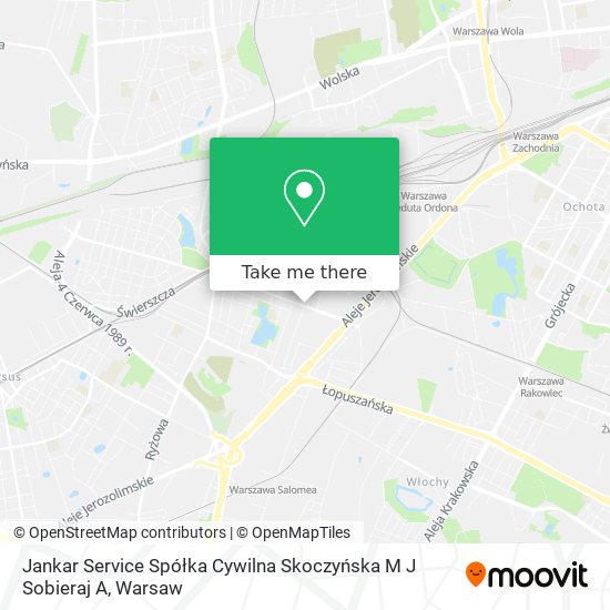 Карта Jankar Service Spółka Cywilna Skoczyńska M J Sobieraj A