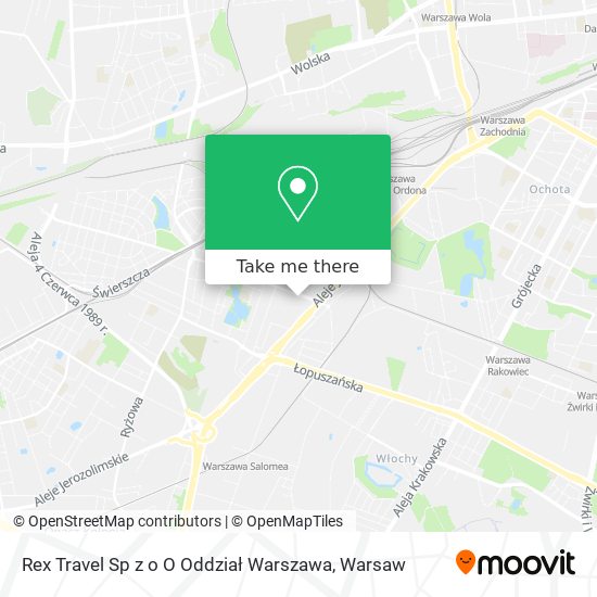 Карта Rex Travel Sp z o O Oddział Warszawa