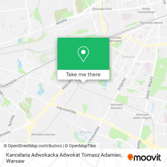 Карта Kancelaria Adwokacka Adwokat Tomasz Adamiec