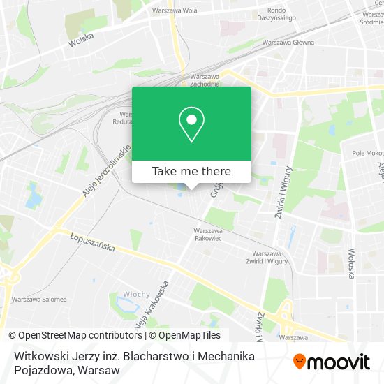 Witkowski Jerzy inż. Blacharstwo i Mechanika Pojazdowa map