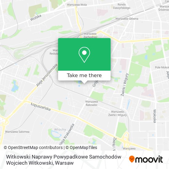 Witkowski Naprawy Powypadkowe Samochodów Wojciech Witkowski map