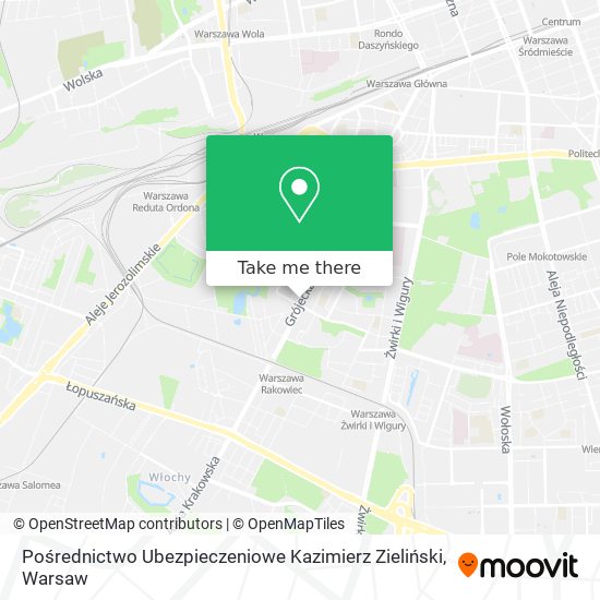 Pośrednictwo Ubezpieczeniowe Kazimierz Zieliński map