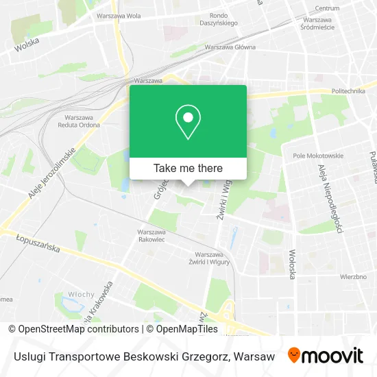Uslugi Transportowe Beskowski Grzegorz map