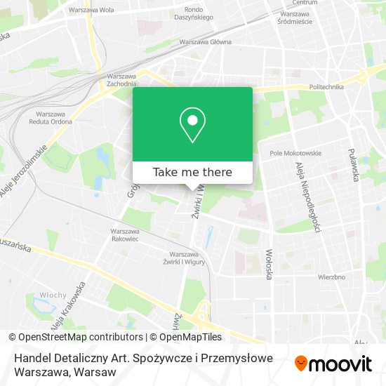 Handel Detaliczny Art. Spożywcze i Przemysłowe Warszawa map