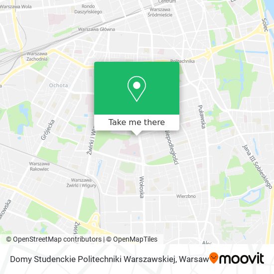 Domy Studenckie Politechniki Warszawskiej map