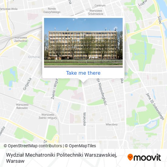 Wydział Mechatroniki Politechniki Warszawskiej map