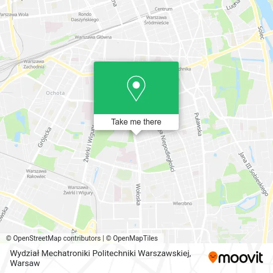 Wydział Mechatroniki Politechniki Warszawskiej map