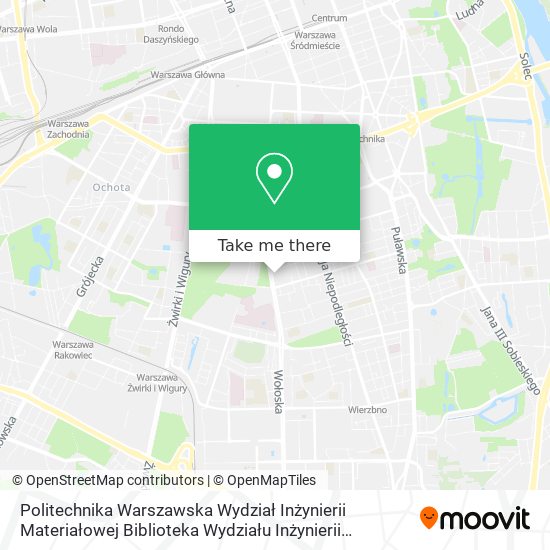 Politechnika Warszawska Wydział Inżynierii Materiałowej Biblioteka Wydziału Inżynierii Materiałowej map