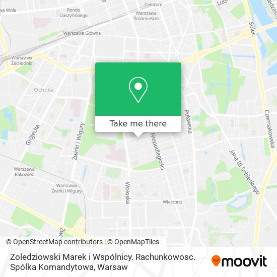 Zoledziowski Marek i Wspólnicy. Rachunkowosc. Spólka Komandytowa map