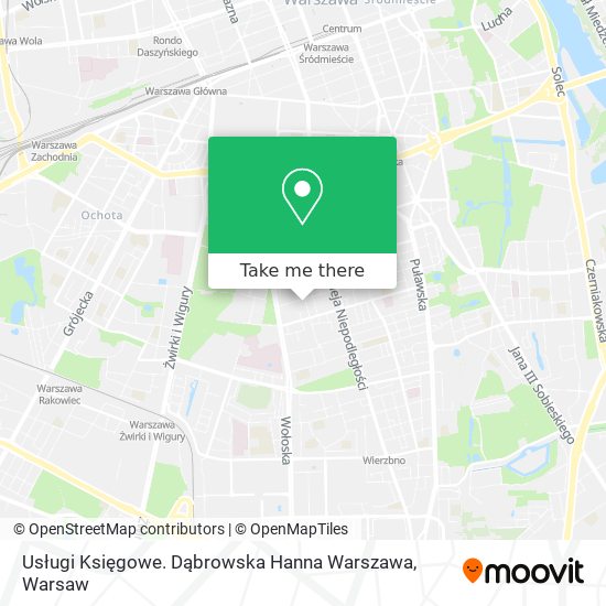 Usługi Księgowe. Dąbrowska Hanna Warszawa map