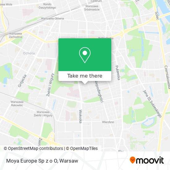 Moya Europe Sp z o O map