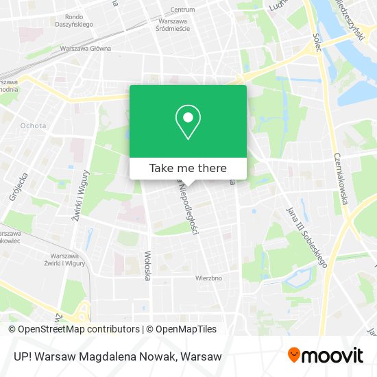 UP! Warsaw Magdalena Nowak map