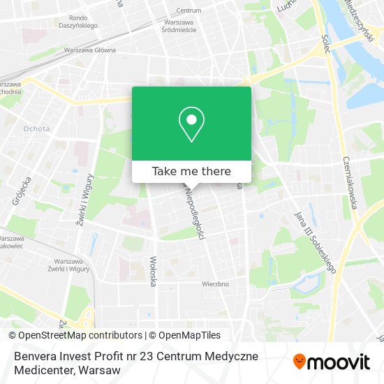 Benvera Invest Profit nr 23 Centrum Medyczne Medicenter map