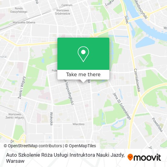 Auto Szkolenie Róża Usługi Instruktora Nauki Jazdy map