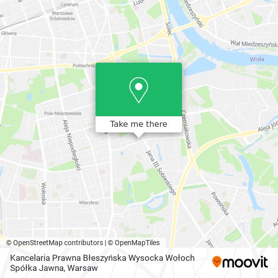 Kancelaria Prawna Błeszyńska Wysocka Wołoch Spółka Jawna map