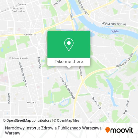 Narodowy Instytut Zdrowia Publicznego Warszawa map